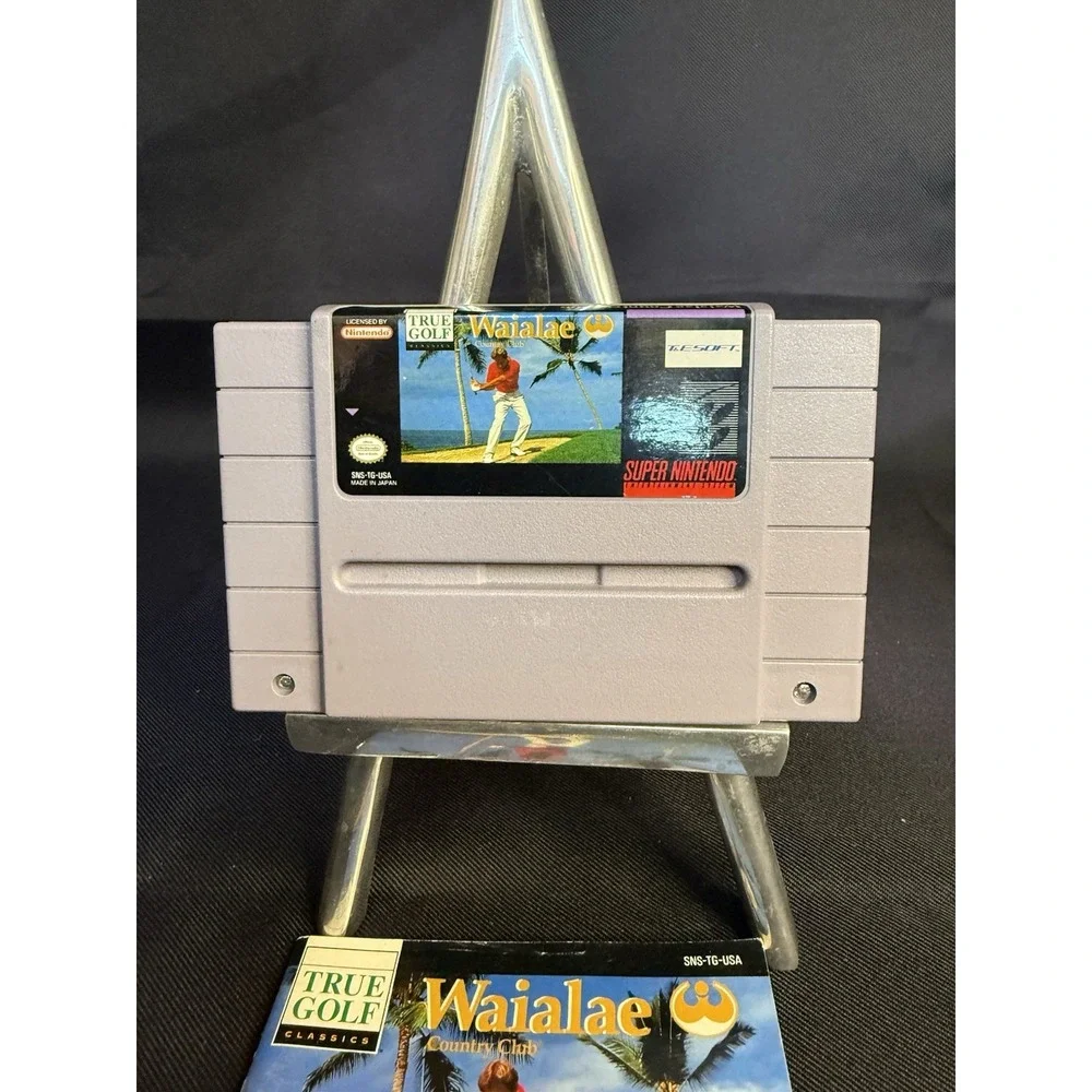 True Golf Waialae Country Club Super Nintendo SNES Cartridge Manual SNS-TG-USA